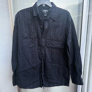 Jack Daniels black western style Men's button shirt